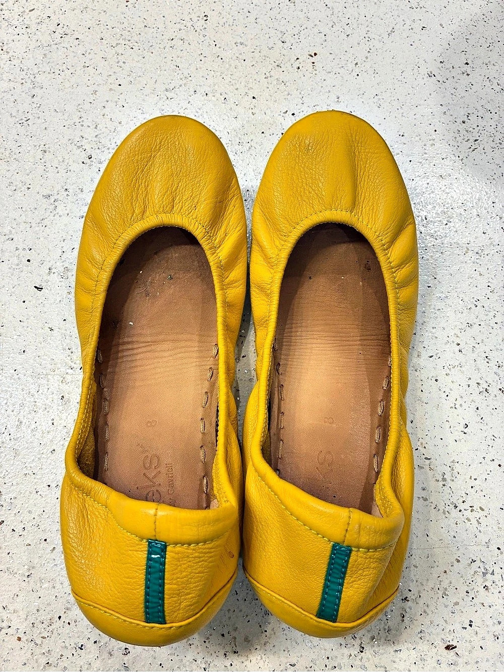 Tieks Yellow & Green Flats